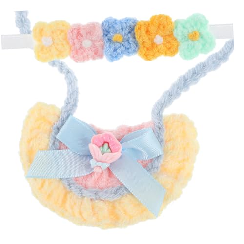 HANABASS Puppe Kleidung Set mit Blumen Haarband und Schutzschürze aus Weichem Baumwollgarn für Puppen Kreatives Spielzeugzubehör für Mädchen HANABASS Puppe Kleidung Set mit Blumen Haarband und Schutzschürze aus Weichem Baumwollgarn für Puppen Kreatives Spielzeugzubehör für Mädchen von HANABASS