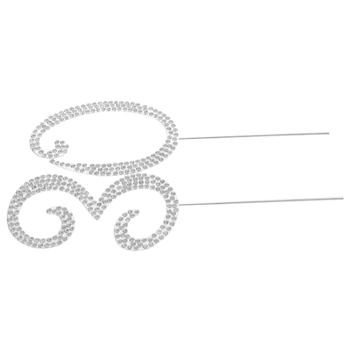 HANABASS Silberner Cake Topper mit Glitzerstein Jahre Jubiläum und Geburtstag Dekoration Wiederverwendbar für Party Hochzeit Jubiläum Elegantes Design für Besondere Anlässe von HANABASS