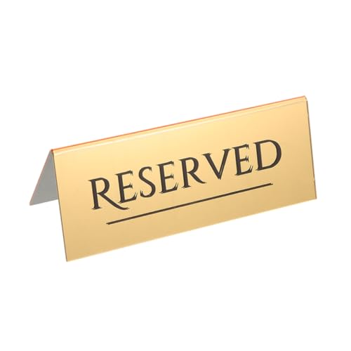 HANABASS Sitzplatte Schild „stuhl Reserviert“. Jubiläum Reservierte Sitzplätze Reservierte Schilder Für Tische Reservierte Tischkarten Reservierte Schilder Für Die Hochzeit Acryl Golden von HANABASS