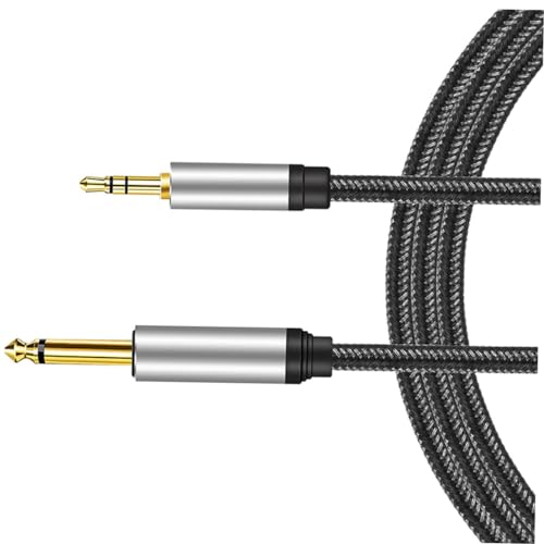 HANABASS Stereo Kabel Trs Gitarren Audio Kabel Goldbeschichtete Stecker Hochwertige Verbindung für Gitarren und Audio Geräte für Musiker und Tontechniker von HANABASS