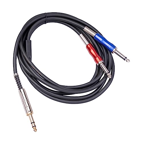 HANABASS Stereo zu Dual Mono Audiokabel Hochwertiges Kabel für Gitarre Bass und Tastaturen Vergoldete Stecker Vielseitig Einsetzbar von HANABASS