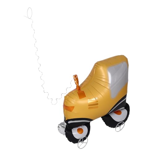 HANABASS Traktorballon mit Rädern Realistische Aufblasbare Fahrzeug Dekoration für Kindergeburtstage Interaktive Partydekoration im Baustellen Thema Mottopartys von HANABASS