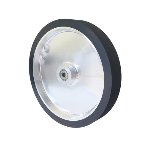 300 * 50 mm Vollgummi-Kontaktrad, dynamisch ausgewuchtete Bandschleifmaschine, Polierscheibe, Schleifband-Set, 6201 installiert 12 von HANASE