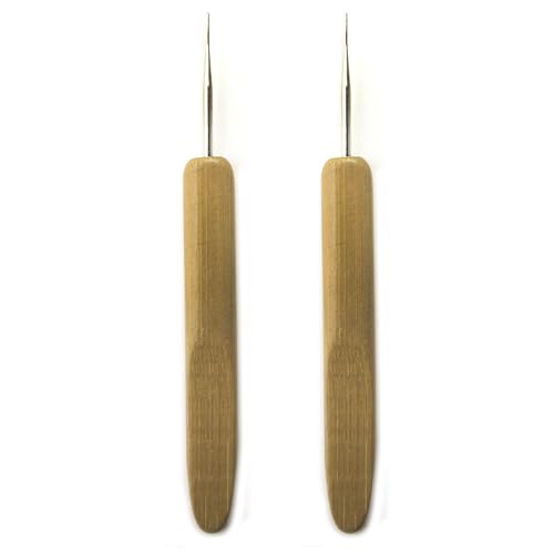 HAND® Häkelnadeln, Bambusgriff, extra klein, 0,75 mm, 2 Stück von HAND