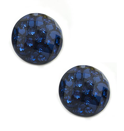 HAND® No.040 Nachtblau luxuriöse Mode Crystal Buttons 20 mm Durchmesser - 2 Stück von HAND