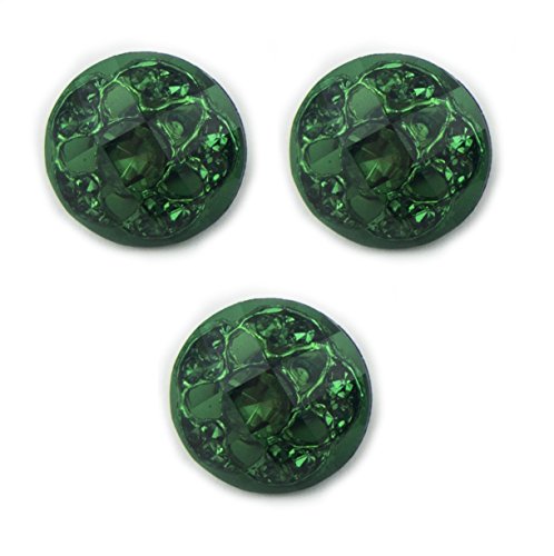 HAND® No.06 grüne luxuriöse Mode Crystal Tasten 16 mm Durchmesser - Pack 3 von HAND