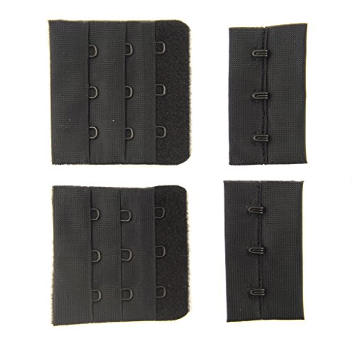 HAND Black Bra Haken und Eye Bra Strap Sew-In Befestigungsteile - 3 Haken - 45 mm Wide - Packung mit 2 Sets HAND Black Bra Haken und Eye Bra Strap Sew-In Befestigungsteile - 3 Haken - 45 mm Wide - Packung mit 2 Sets von HAND