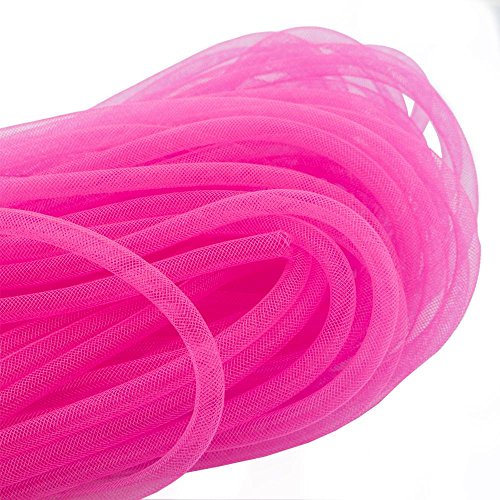 HAND Neon Pink elastische leichte Millinery röhrenförmigen Crin Trim - Durchmesser 8 mm, ca 30 Meter pro Packung von HAND