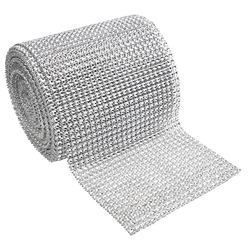 Handi Stitch Silber Farbenes Strassband zum Aufnähen - L9,14 m x B12 cm Glitzersteine Band - Netz Band für Weihnachtsbaum, Bordüre, Silberhochzeit Torte, Strass Aufnäher, DIY Kunst, Deko & Gürtel Handi Stitch Silber Farbenes Strassband zum Aufnähen - L9,14 m x B12 cm Glitzersteine Band - Netz Band für Weihnachtsbaum, Bordüre, Silberhochzeit Torte, Strass Aufnäher, DIY Kunst, Deko & Gürtel von HANDI STITCH