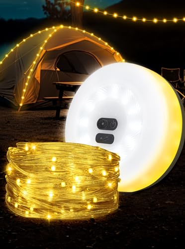 LED Lichterkette Lichterketten Innen Außen Wetterfest Tragbare Verstaubare,Alpenwolken Outdoor Lichterkette Kinderzimmer USB Wiederaufladbar,10m Camping Lichterkette Aufrollbar (Gelb) LED Lichterkette Lichterketten Innen Außen Wetterfest Tragbare Verstaubare,Alpenwolken Outdoor Lichterkette Kinderzimmer USB Wiederaufladbar,10m Camping Lichterkette Aufrollbar (Gelb) von HANDSONIC