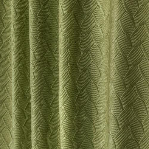 HANGEENGS 1 Stück Grün Samt Vorhänge,Verdunklungsvorhang Blickdicht Samtvorhänge Mit Ösen Für Wohnzimmer Thermogardine Verdunkelungsgardinen Für Gardinen,Avocado,177x90 cm(BxH) von HANGEENGS