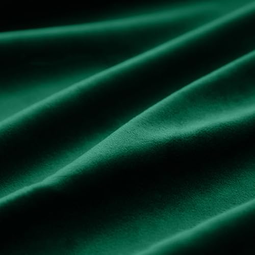 HANGEENGS 1 Stück Grün Samt Vorhänge,Verdunklungsvorhang Blickdicht Samtvorhänge Mit Ösen Für Wohnzimmer Thermogardine Verdunkelungsgardinen Für Gardinen,Blackish Green,130x160 cm(BxH) von HANGEENGS