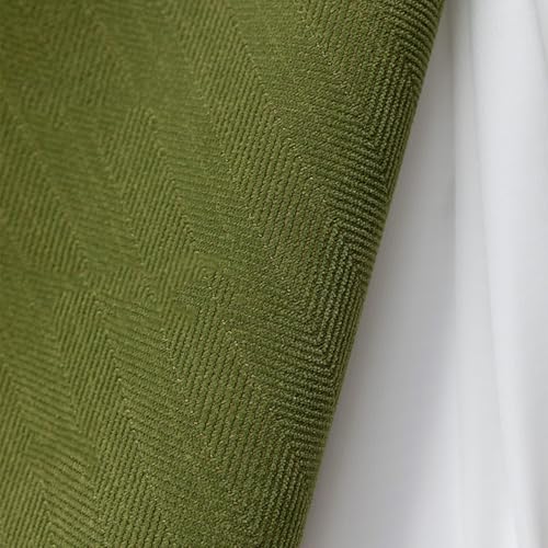 HANGEENGS 1 Stück Grün Samt Vorhänge,Verdunklungsvorhang Blickdicht Samtvorhänge Mit Ösen Für Wohnzimmer Thermogardine Verdunkelungsgardinen Für Gardinen,Chenille Green,70x140 cm(BxH) von HANGEENGS