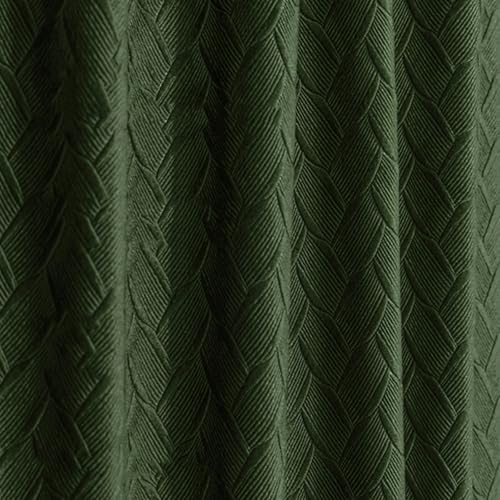 HANGEENGS 1 Stück Grün Samt Vorhänge,Verdunklungsvorhang Blickdicht Samtvorhänge Mit Ösen Für Wohnzimmer Thermogardine Verdunkelungsgardinen Für Gardinen,Dark Green,85x145 cm(BxH) von HANGEENGS