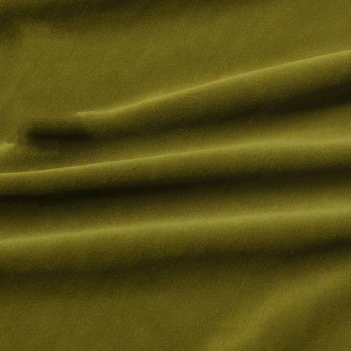 HANGEENGS 1 Stück Grün Samt Vorhänge,Verdunklungsvorhang Blickdicht Samtvorhänge Mit Ösen Für Wohnzimmer Thermogardine Verdunkelungsgardinen Für Gardinen,Fairy Green,85x305 cm(BxH) von HANGEENGS