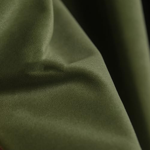 HANGEENGS 1 Stück Grün Samt Vorhänge,Verdunklungsvorhang Blickdicht Samtvorhänge Mit Ösen Für Wohnzimmer Thermogardine Verdunkelungsgardinen Für Gardinen,Forest Green B,130x160 cm(BxH) von HANGEENGS