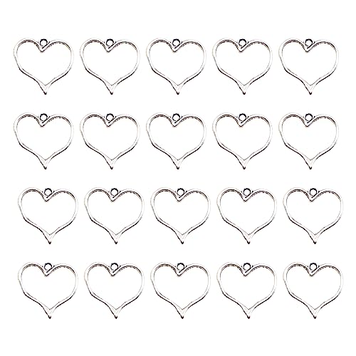 HANGELI 10/20 Stück herzförmige Halskette Armband Schmuckherstellung Zubehör Metall Zubehör Herz Anhänger für HANGELI 10/20 Stück herzförmige Halskette Armband Schmuckherstellung Zubehör Metall Zubehör Herz Anhänger für von HANGELI