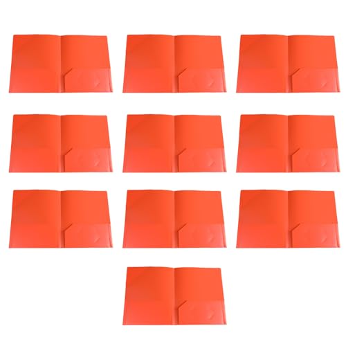HANGELI 10 Stück/Set Briefgröße Ordner mit zwei Taschen, Aktenordner, zwei Taschen, Schul-, Büro- und Klassenzimmerbedarf von HANGELI
