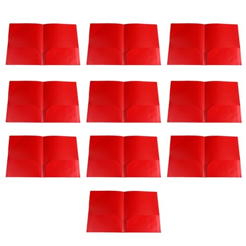 HANGELI 10 Stück/Set Briefgröße Ordner mit zwei Taschen, Aktenordner, zwei Taschen, Schul-, Büro- und Klassenzimmerbedarf von HANGELI