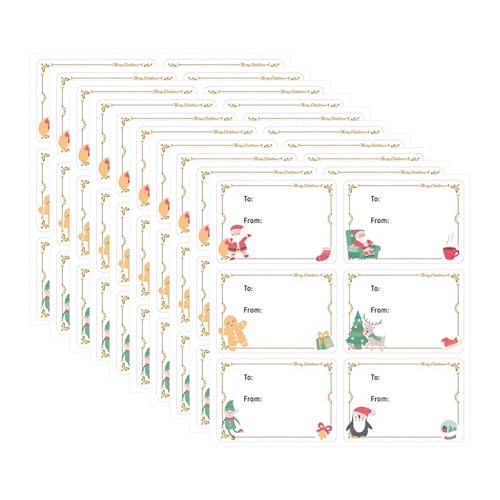 HANGELI 10 Stück Weihnachts-Etikettieraufkleber, Weihnachtsaufkleber, selbstklebend, Weihnachtsaufkleber, Weihnachts-Geschenkpapier HANGELI 10 Stück Weihnachts-Etikettieraufkleber, Weihnachtsaufkleber, selbstklebend, Weihnachtsaufkleber, Weihnachts-Geschenkpapier von HANGELI