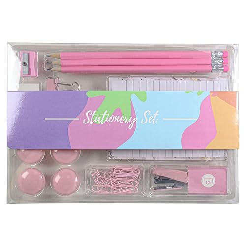HANGELI Cartoon Notebook Hefter Bleistifte Binder Clips Multifunktionale Büroklammern Spitzer Radiergummi Schule Bürobedarf HANGELI Cartoon Notebook Hefter Bleistifte Binder Clips Multifunktionale Büroklammern Spitzer Radiergummi Schule Bürobedarf von HANGELI