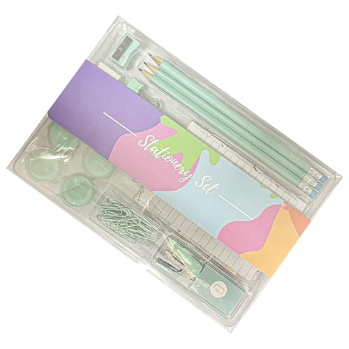 HANGELI Cartoon Notebook Hefter Bleistifte Binder Clips Multifunktionale Büroklammern Spitzer Radiergummi Schule Bürobedarf HANGELI Cartoon Notebook Hefter Bleistifte Binder Clips Multifunktionale Büroklammern Spitzer Radiergummi Schule Bürobedarf von HANGELI