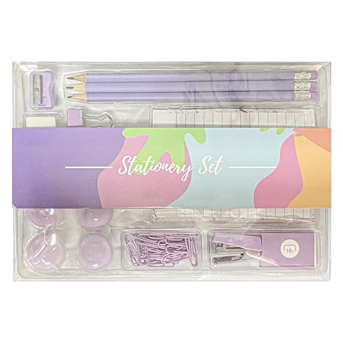 HANGELI Cartoon Notebook Hefter Bleistifte Binder Clips Multifunktionale Büroklammern Spitzer Radiergummi Schule Bürobedarf HANGELI Cartoon Notebook Hefter Bleistifte Binder Clips Multifunktionale Büroklammern Spitzer Radiergummi Schule Bürobedarf von HANGELI