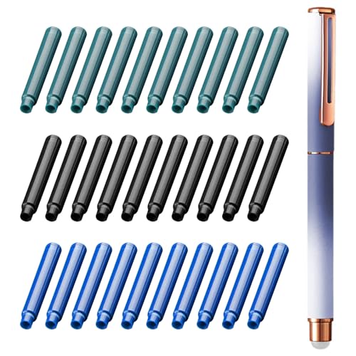 HANGELI Füllfederhalter mit 30 Ersatzminen, 0,38 mm Spitze, radierbar, zum Nachfüllen von Tinten, Absorber für Studenten, Künstler, Handschrift, Zeichnen HANGELI Füllfederhalter mit 30 Ersatzminen, 0,38 mm Spitze, radierbar, zum Nachfüllen von Tinten, Absorber für Studenten, Künstler, Handschrift, Zeichnen von HANGELI