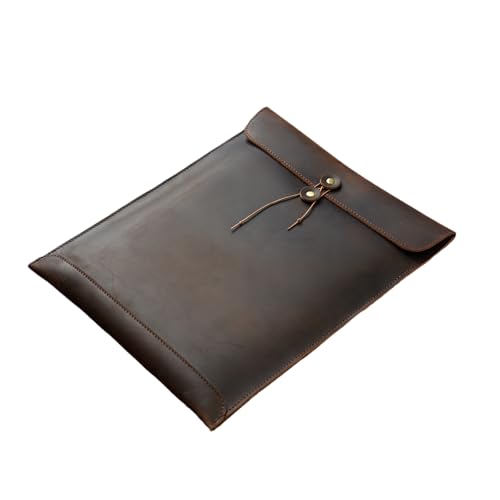 HANGELI Multifunktionale Dokumententasche aus PU-Leder, mit Kordelverschluss, Laptophülle, Briefform, Aktenordner HANGELI Multifunktionale Dokumententasche aus PU-Leder, mit Kordelverschluss, Laptophülle, Briefform, Aktenordner von HANGELI