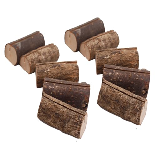 HANGELI Tischnummernhalter aus Holz für Hochzeit, Namenskarten, Fotos, Memos, Notizhalter für Hochzeit, Party, Lebensmitteletikettenständer, 20 Stück von HANGELI