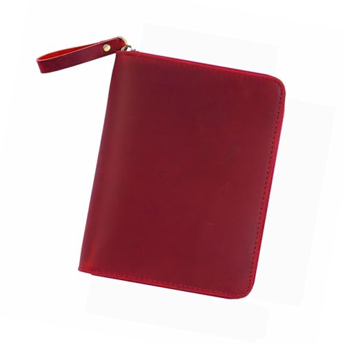 HANGELI Vintage-Ledereinband mit Reißverschluss für 8,9 x 14,9 cm große Taschenfeld-Notizblöcke, Leder-Tagebuch-Schutzhülle von HANGELI
