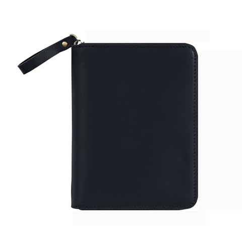 HANGELI Vintage-Ledereinband mit Reißverschluss für 8,9 x 14,9 cm große Taschenfeld-Notizblöcke, Leder-Tagebuch-Schutzhülle von HANGELI