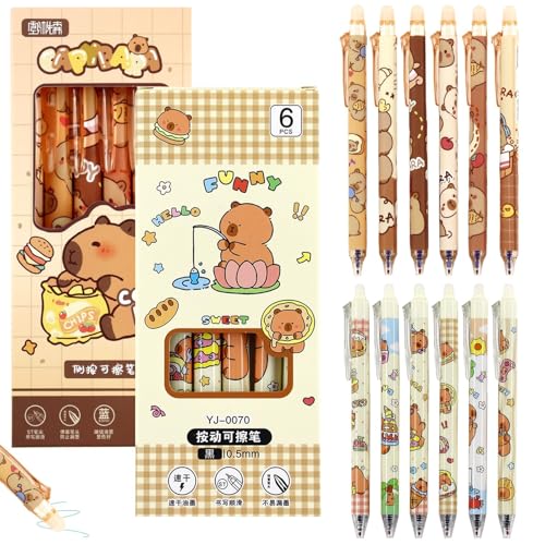 Radierbarer Kugelschreiber,12 Stück Capybara Gelstift Set,Capybara Stifte,Radierbarer Tintenroller,Capybara Sachen,Cartoon Tier Löschbarer Stift,Studenten Geschenk Schule Bürobedarf Schulsachen. Radierbarer Kugelschreiber,12 Stück Capybara Gelstift Set,Capybara Stifte,Radierbarer Tintenroller,Capybara Sachen,Cartoon Tier Löschbarer Stift,Studenten Geschenk Schule Bürobedarf Schulsachen. von HANGGON
