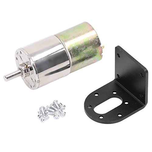 DC -Zahnradmotor -Selbstverriegelungs -Aluminiumlegierung Elektrisch mit Halter 12 V 10W (0-50 U/min pro Minute) von HANHEFLY