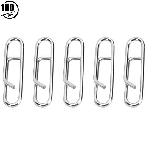 Sicherheitsstahl aus Edelstahl Oval Pin Clip für Fischereikackle Home Outdoor Verwenden Sie 100 PCs Packung (L) von HANHEFLY