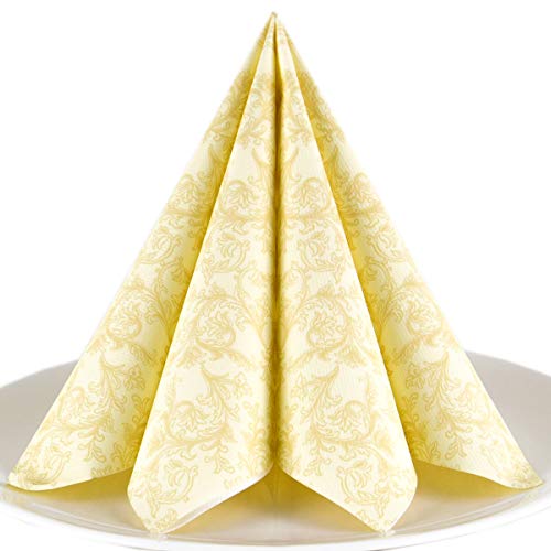 Servietten Ornament creme Premium Airlaid, STOFFÄHNLICH | 125 Stück | 40 x 40cm | Hochzeitsserviette | hochwertige edle Serviette für Hochzeit, Geburtstag, Party, Taufe, Kommunion | made in Germany Servietten Ornament creme Premium Airlaid, STOFFÄHNLICH | 125 Stück | 40 x 40cm | Hochzeitsserviette | hochwertige edle Serviette für Hochzeit, Geburtstag, Party, Taufe, Kommunion | made in Germany von HANTERMANN