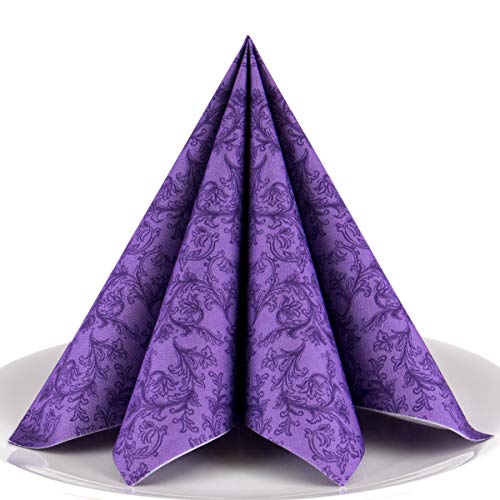 Servietten Ornament lila Premium Airlaid, STOFFÄHNLICH | 25 Stück | 40 x 40cm | Hochzeitsserviette | hochwertige edle Serviette für Hochzeit, Geburtstag, Party, Taufe, Kommunion | made in Germany Servietten Ornament lila Premium Airlaid, STOFFÄHNLICH | 25 Stück | 40 x 40cm | Hochzeitsserviette | hochwertige edle Serviette für Hochzeit, Geburtstag, Party, Taufe, Kommunion | made in Germany von HANTERMANN