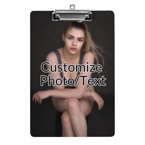 HAOANGZHE Individuelles Klemmbrett, Personalisiertes Acryl-Klemmbrett, A4, Standardgröße, mit Namen, Text, Bild für Studenten, Frauen, Männer, 22,9 x 31,8 cm, mit niedrigem Profil-Metallclip HAOANGZHE Individuelles Klemmbrett, Personalisiertes Acryl-Klemmbrett, A4, Standardgröße, mit Namen, Text, Bild für Studenten, Frauen, Männer, 22,9 x 31,8 cm, mit niedrigem Profil-Metallclip von HAOANGZHE