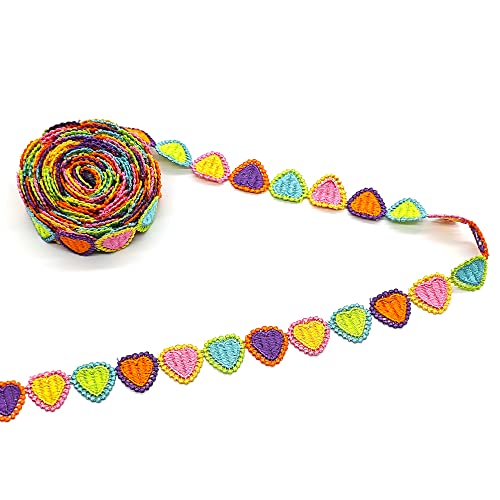 5 Yard 25 Mm Blumen Spitzenband Florale Spitzenborte Zierband Zum NäHen Borten Und BäNder Zum NäHen Geschenkband Blumenband Stickerei NäHgüRtel,Kunsthandwerk Dekoration Hochzeit NäH (Shell) von HAOBIN