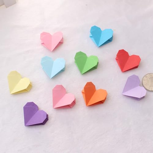50 StüCk Origami Herzen Origami Herz Origami Herzform Handgefertigt Origami Papier Zur Dekoration Von Hochzeiten,Partys,Kulissen Und Wohnungen(G) von HAOBIN