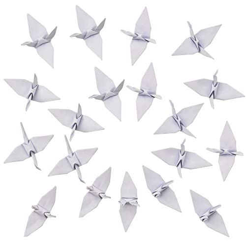 HAOBIN 100 StüCk origami kranich Origami Papier Kraniche papierkraniche Vogel Aus Papier Handgefertigte Origamis Vogel Gefaltet Papier Vogelpapier FüR Hochzeitsfeier Hintergrund Home Decor (Weiß A, M) von HAOBIN