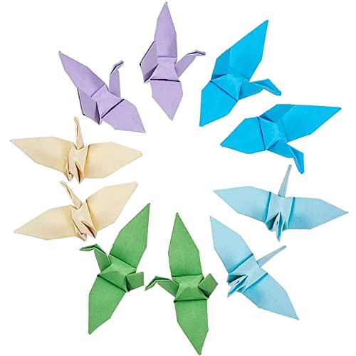 HAOBIN 50 StüCk Origami Papierkrane Origami Papierkraniche Regenbogen Origami Kraniche Handgefertigt Origami Papier Kranschnur Zur Dekoration Von Hochzeiten,Partys,Kulissen Und Wohnungen,In 5 Farben HAOBIN 50 StüCk Origami Papierkrane Origami Papierkraniche Regenbogen Origami Kraniche Handgefertigt Origami Papier Kranschnur Zur Dekoration Von Hochzeiten,Partys,Kulissen Und Wohnungen,In 5 Farben von HAOBIN