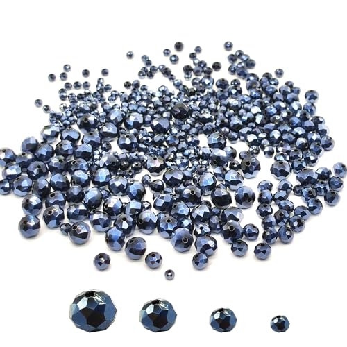 HAOBIN Tschechische Facettiert Perlen Facettierte Glasperlen Set Böhmische Perlen Mix Rondelle Kügelchen Glasperlen Tschechische Kristall Perlen Für Basteln Schmuckherstellung,Diy Halsketten,Armbänder von HAOBIN