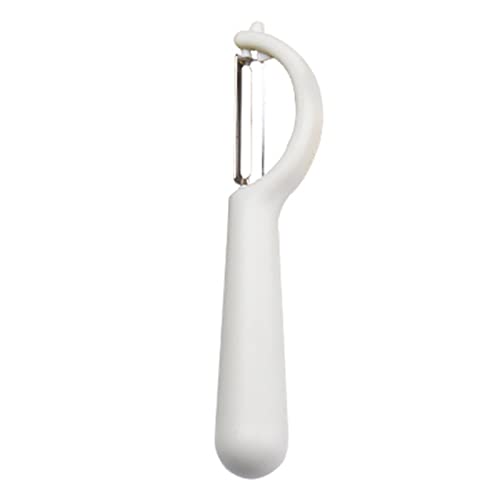 HAODUOO Obst- und Gemüseschäler, 1/2 Stück, Edelstahl, ultrascharfer Schäler mit ergonomischem Silikongriff, Küchenutensilien(White) von HAODUOO