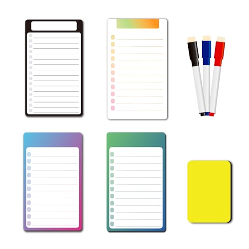 4 Stück Magnettafel,Pinnwand Magnetisch,Magnettafel Kühlschrank,4 Kühlschrankmagnete,3 Whiteboard Stifte,1 Radiergummi für Memos,Notizen,Listen und Menüs in Haus,Küche und Büro 4 Stück Magnettafel,Pinnwand Magnetisch,Magnettafel Kühlschrank,4 Kühlschrankmagnete,3 Whiteboard Stifte,1 Radiergummi für Memos,Notizen,Listen und Menüs in Haus,Küche und Büro von HAOXYO