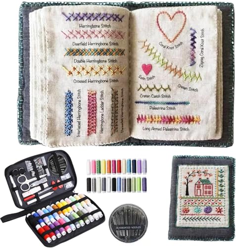 DIY Stiche Buch, Mini Stitch Buch Sets mit Anleitung, Stickerei Nähbuch, 86 einzigartigen Stichen, Lernen Sie eine Vielzahl von Nähtechniken, ja Anfänger und Stickbegeisterte Kreatives Geschenk DIY Stiche Buch, Mini Stitch Buch Sets mit Anleitung, Stickerei Nähbuch, 86 einzigartigen Stichen, Lernen Sie eine Vielzahl von Nähtechniken, ja Anfänger und Stickbegeisterte Kreatives Geschenk von HAOYEGUOJI
