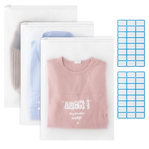 40 Stück Zip Beutel Wasserdicht, 40x30 cm Zipper Reisetasche, Geeignet zur Aufbewahrung von Kleidung, Schuhen, Unterwäsche und Anderen Gegenständen Während der Reise von HAOYULUO