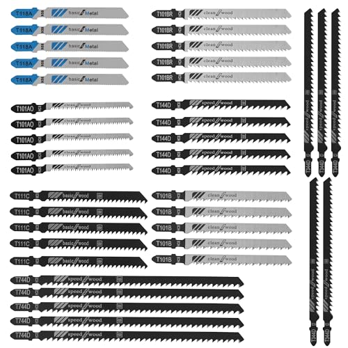Professional 40 Piece StichsäGebläTter Holz,8 Modelle SäBelsäGebläTter Set,StichsäGebläTter Metall mit Kunststoffbox,SäGebläTter StichsäGe (40 Stück Stichsägeblätter) Professional 40 Piece StichsäGebläTter Holz,8 Modelle SäBelsäGebläTter Set,StichsäGebläTter Metall mit Kunststoffbox,SäGebläTter StichsäGe (40 Stück Stichsägeblätter) von HAOYULUO