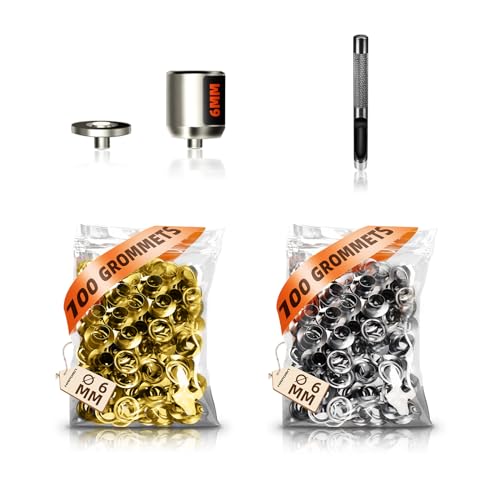 HAPDEN Ösenzange 6mm Zubehör, Ösenzange Nachfüllset mit 200 Ösen 6mm und Matrizenkopf 6mm HAPDEN Ösenzange 6mm Zubehör, Ösenzange Nachfüllset mit 200 Ösen 6mm und Matrizenkopf 6mm von HAPDEN
