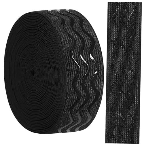 1 Rolle Breitflaches Nonslip Gummiband Elastisches Band für Bekleidung Hosenbund Diy Projekte Hautfreundlich Strapazierfähig für Organisationsbänder von HAPINARY